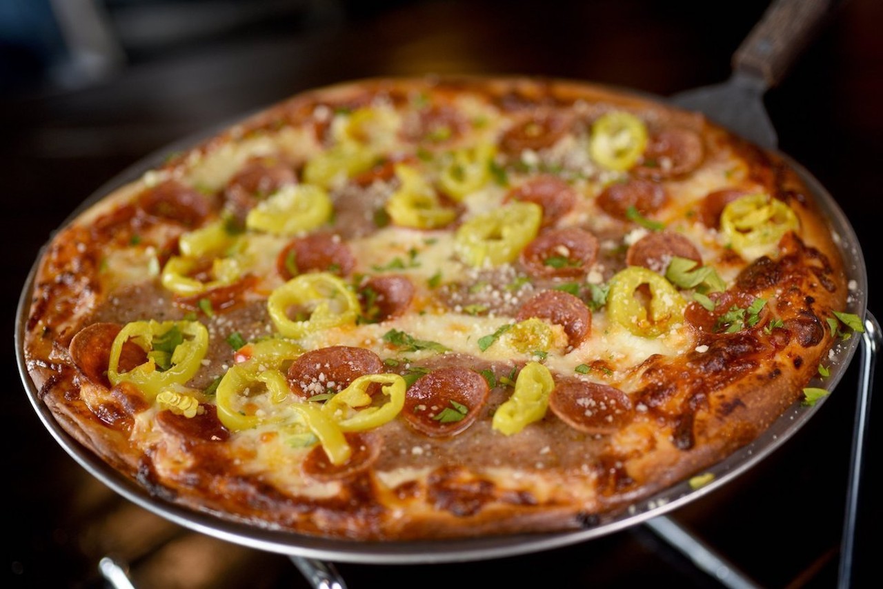  Hail Mary’s Food and Drink
27828 Center Ridge Rd., Westlake
For Pizza Week, Hail Mary’s in Westlake is offering their 12 inch Gong Show pizza. It comes with house-made sausage, pepperoni and banana peppers, with aged provolone and whole milk mozzarella cheese blend.