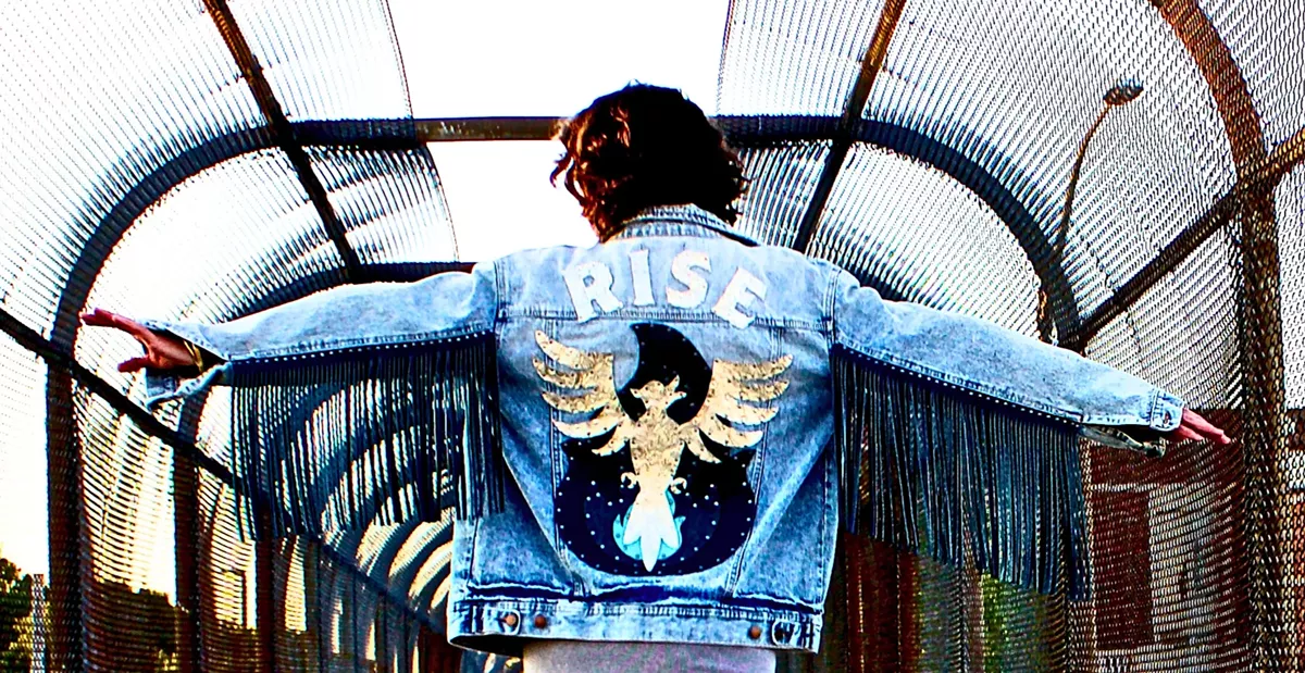 The Phoenix Jacket - Denim and hand cut leather details