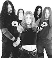Arch Enemy's Angela Gossow (center) is the - toughest-looking dude in the group.