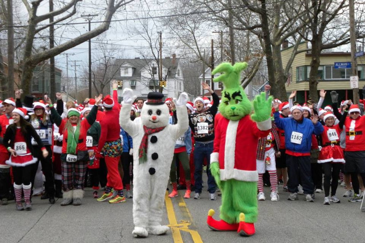 At today's Santa Shuffle, you can beat the holiday bloat by getting in your exercise before the feasting begins. Held in Tremont, the un-timed race is one mile and participants are encouraged to wear their festive holiday gear; a Santa hat is included with the price of registration. After all that exertion, relax in the post-race party tent or hop on Lolly the Trolley and check out specials at participating local bars. Pre-registration price for runners is $20; registering on the day of the event will cost you $25. Registration includes a bib number, Santa hat, T-shirt, entrance to the post party tent, a wristband for free trolley rides to participating bars around Tremont and a pass for discounted specials at participating bars. For spectators, admission is $18 in advance and $20 on the day of the event. It includes entrance to the post party tent, a wristband for free trolley rides to participating bars around Tremont, and a pass for discounted specials at participating bars. Proceeds of the Santa Shuffle will benefit the Tremont West Development Corporation's free year-round community events. The race begins at 4 p.m. (Rus) hermescleveland.com.