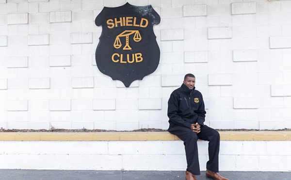 Vincent Montague outside of the Black Shield Club Headquarters in Cleveland.
