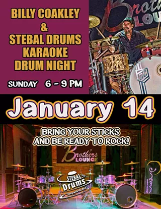 Image: Billy Coakley & Stebal Drums Karaoke Drum Night