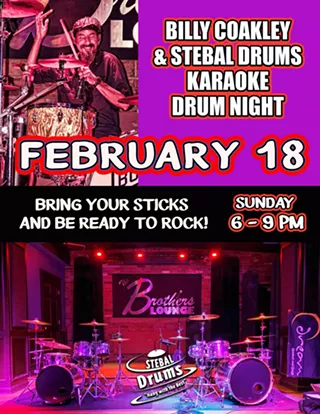 Image: Billy Coakley & Stebal Drums Karaoke Drum Night