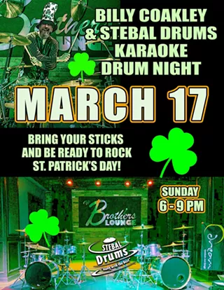 Image: Billy Coakley & Stebal Drums Karaoke Drum Night