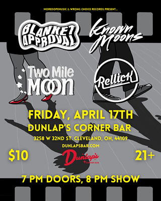 Blanket Approval & Known Moons: Alternative-Indie Music at Dunlap's