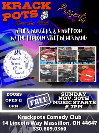 Image: Blues, Burgers, and a Buffoon with The Lincoln Street Blues Band