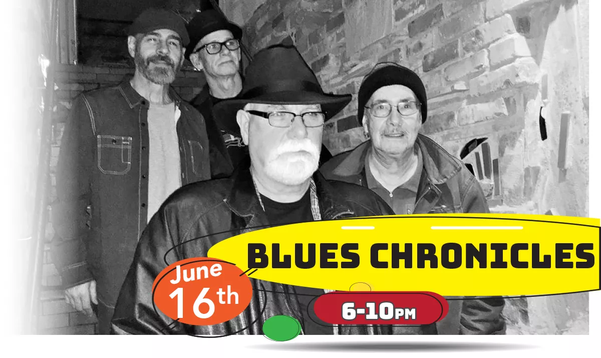 Blues Chronicles playing LIVE at Whiskey Island Still & Eatery Thursday, June 16th at 6-10pm!