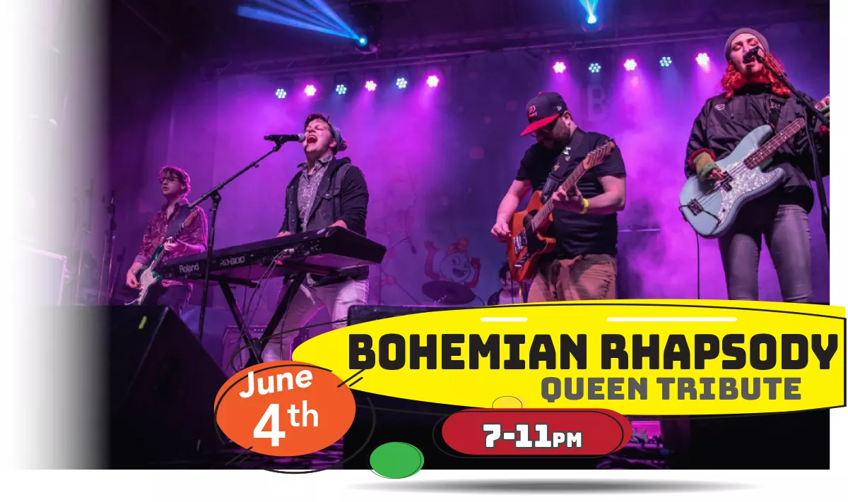Join Us For Bohemian Rhapsody playing LIVE at Whiskey Island Still & Eatery Saturday, June 4th at 7-11pm!