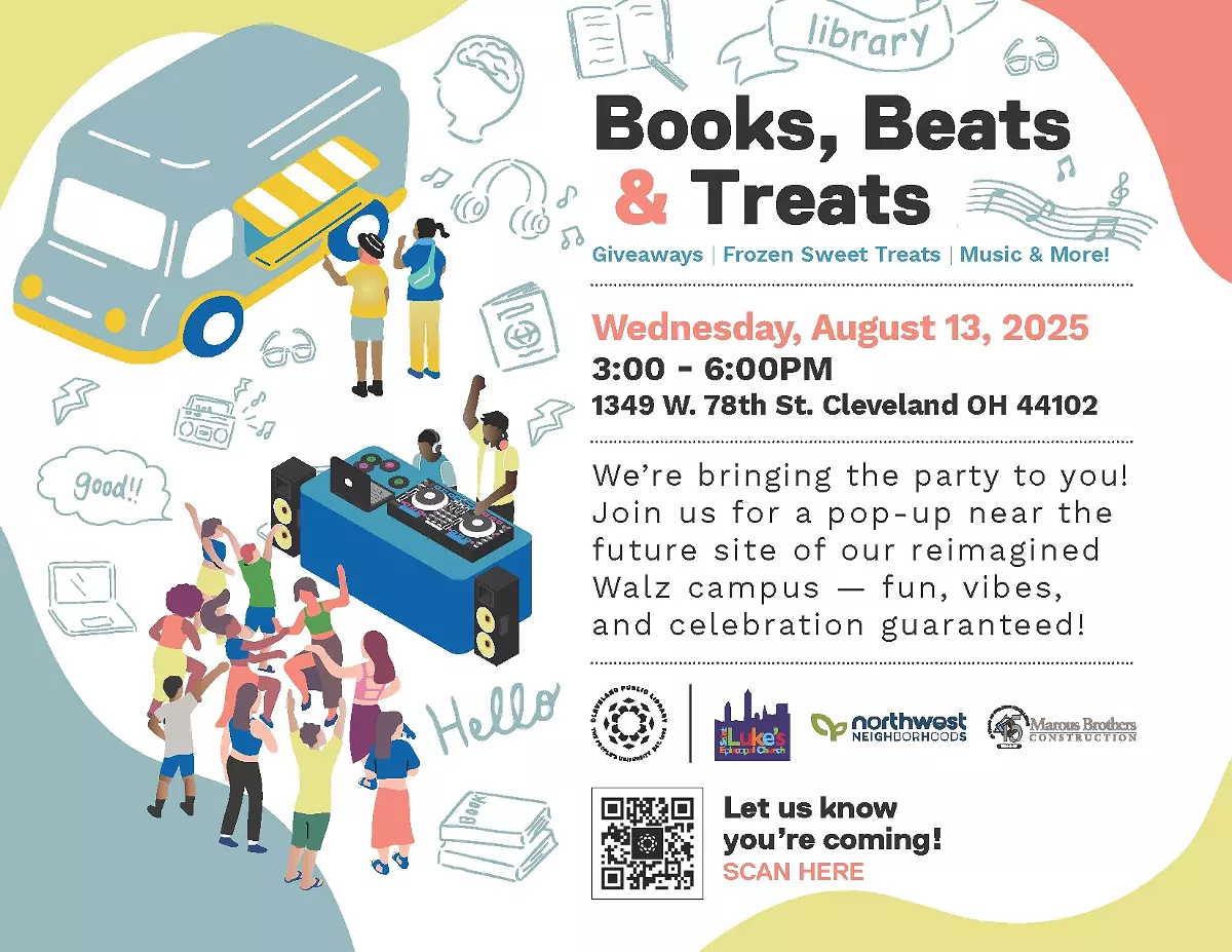 Join Cleveland Public Library for Books, Beats, & Treats on August 13th!