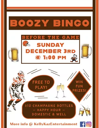 Image: BOOZY BINGO before the BROWNS game!