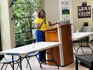 The honorable Judge W. Mon&aacute; Scott presents the annual Housing Court&rsquo;s Landlord Workshop April 13, 2024.