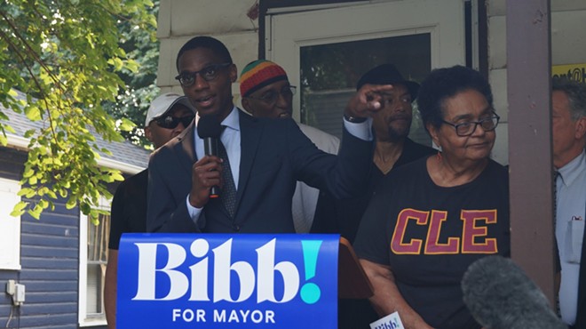 Bibb promising to "evict" Holton-Wise from Cleveland during the 2021 mayoral campaign