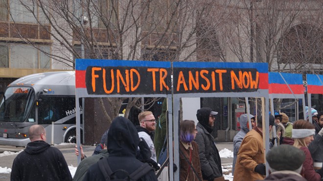 "Rally to Save Transit," Public Square, 3/12/2018