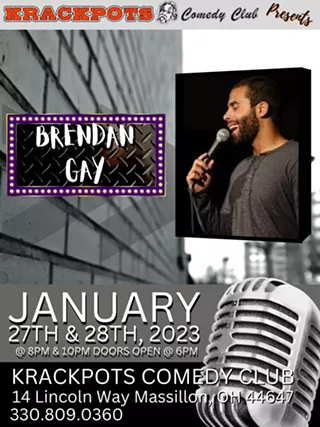 Image: Comedian Brendan Gay at Krackpots Comedy Club, Massillon