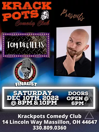Image: Comedian Tom DeCillis at Krackpots Comedy Club, Massillon