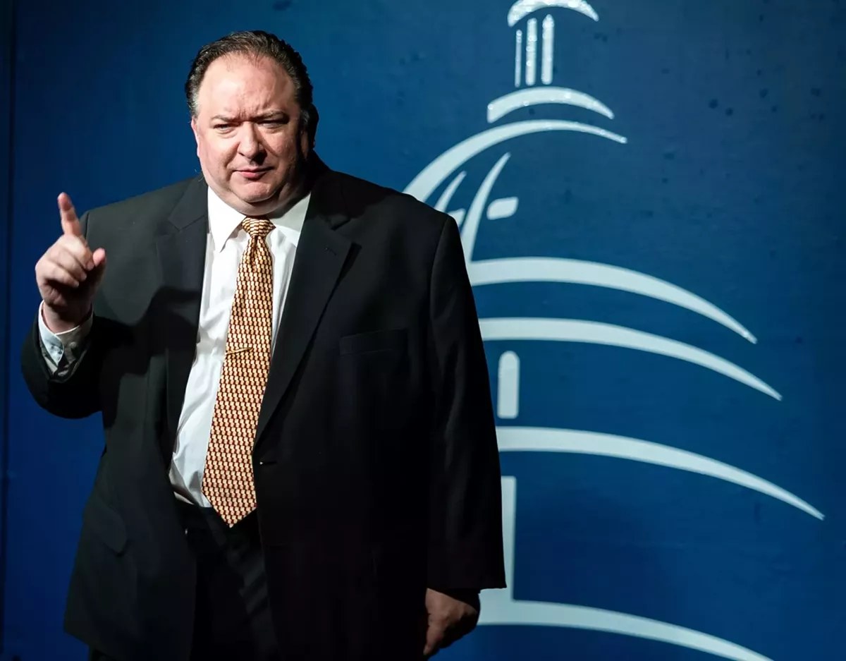 Actor Jay Burns plays Senator Joseph McCarthy in RKP Productions' "Conscience."