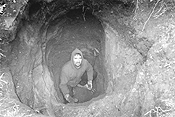Dan Gill, claustrophobic treasure hunter, takes his work underground.