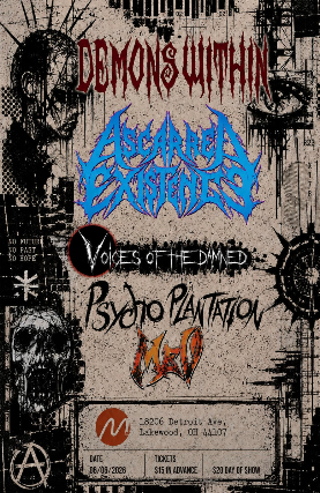 Image: Demons Within, A Scarred Existence, Voices Of The Damned, Psycho Plantation, MEV