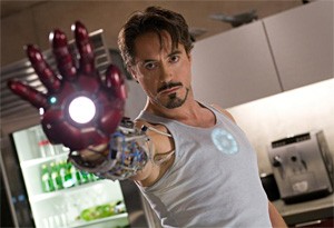 Downey goes from scrap to Iron in his first superhero role.