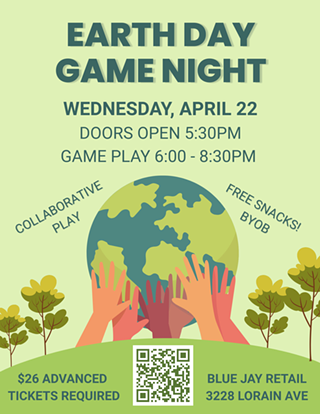 Earth Day Game Night flyer