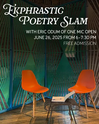 Image: Ekphrastic Poetry Slam with One Mic Open | Slam de Poes&iacute;a Ecfr&aacute;stica con One Mic Open