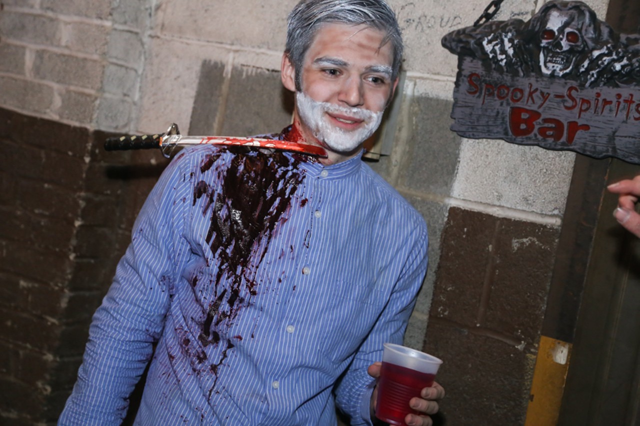 Ouch. At Halloweezy VI, photo by Emanuel Wallace.