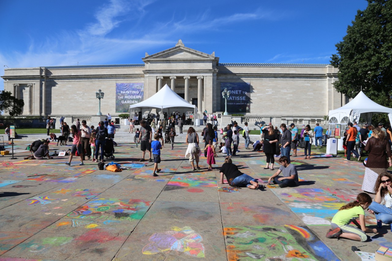 Tiny masterpieces at the CMA Chalk Festival, photo by Emanuel Wallace.