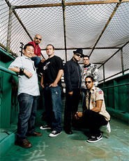 Guitarist Ral Pacheco (second from left) and Ozomatli are an authentic American melting pot.