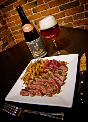 Hangin' out made easy: Tender hanger steak, grilled to perfection. - Frank Miller