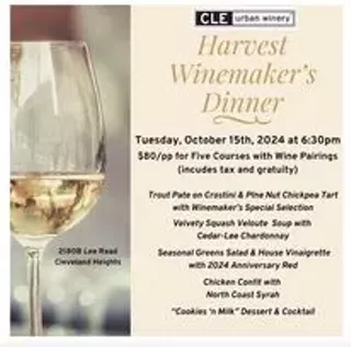 Harvest Winemaker's Dinner Menu