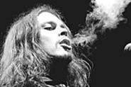 H.I.M. frontman Ville Hermani Vallo, blowing smoke at - the Odeon, April 22. - WALTER  NOVAK