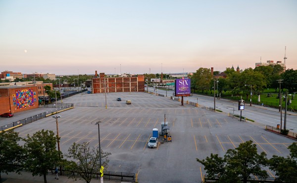 Platinum’s 156-space lot off East 14th and Prospect Ave., across from the Hanna Theater.