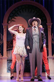 Jenifer Foote and Tom Hewitt in Dirty Rotten  Scoundrels.