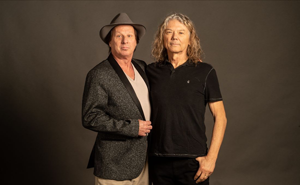 Adrian Belew (left) and Jerry Harrison.