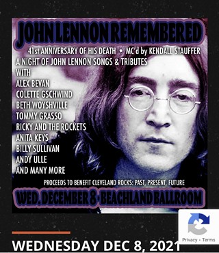 John Lennon Remembered at Beachland 12/08/21