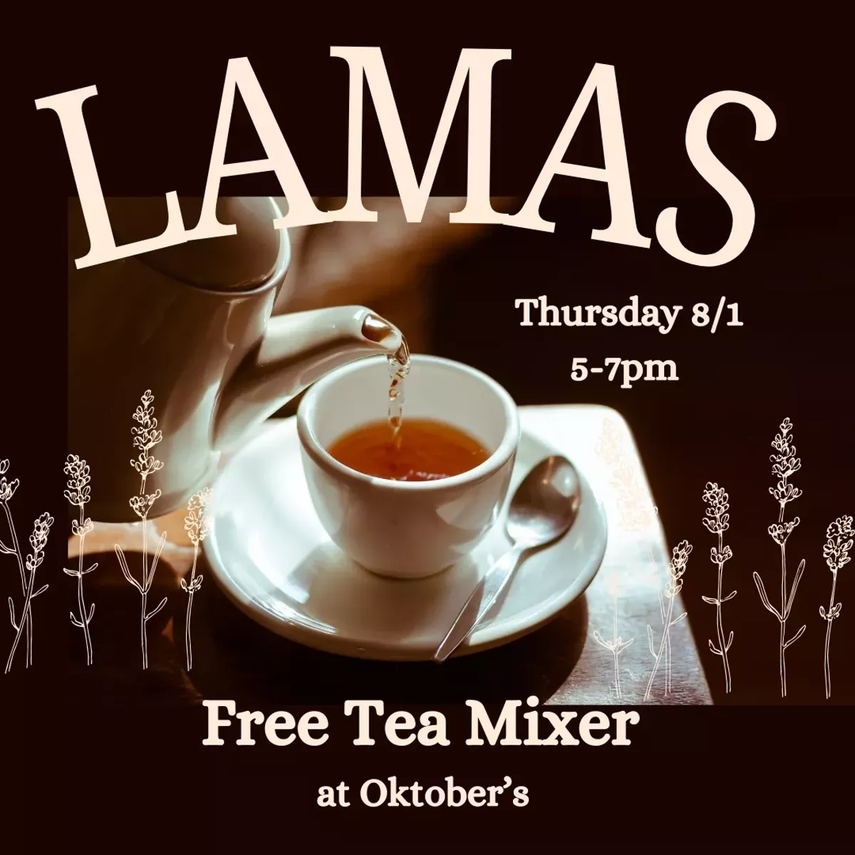 Lamas Free Tea Mixer Event