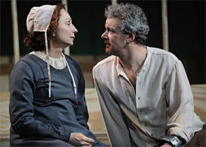 Laura Perrotta (Elizabeth Proctor) and Andrew May (John Proctor) consider their fate.