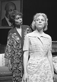 Lily (Vivian Reed, left) lays into Gerte (Meg Kelly - Schroeder).