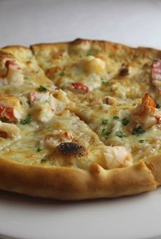 Lobster on a pizza. Need we say more? Georgetown Restaurant in Lakewood makes a Maine lobster pizza topped with Manchengo cheese, caramelized onions, roasted garlic puree, and fresh herbs on a freshly baked crust. Awesome!
Georgetown is located at 18515 Detroit Ave, Lakewood. Call 216-221-3500 or visit georgetownrestaurant.net for more information.