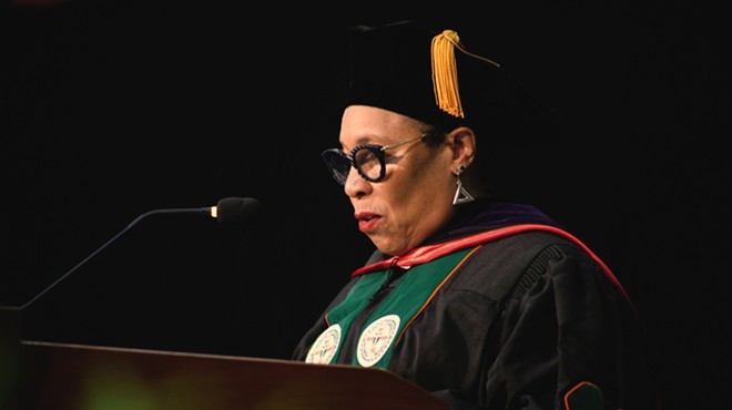 Marcia Fudge speaking in 2023