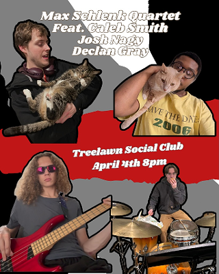 Image: Max Schlenk quartet featuring Josh Nagy, Declan Gray and Caleb Smith