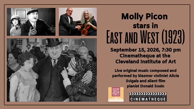 Image: Molly Picon stars in East and West (1923) with live original music composed and performed by klezmer violinist Alicia Svigals and silent film pianist Donald Sosin