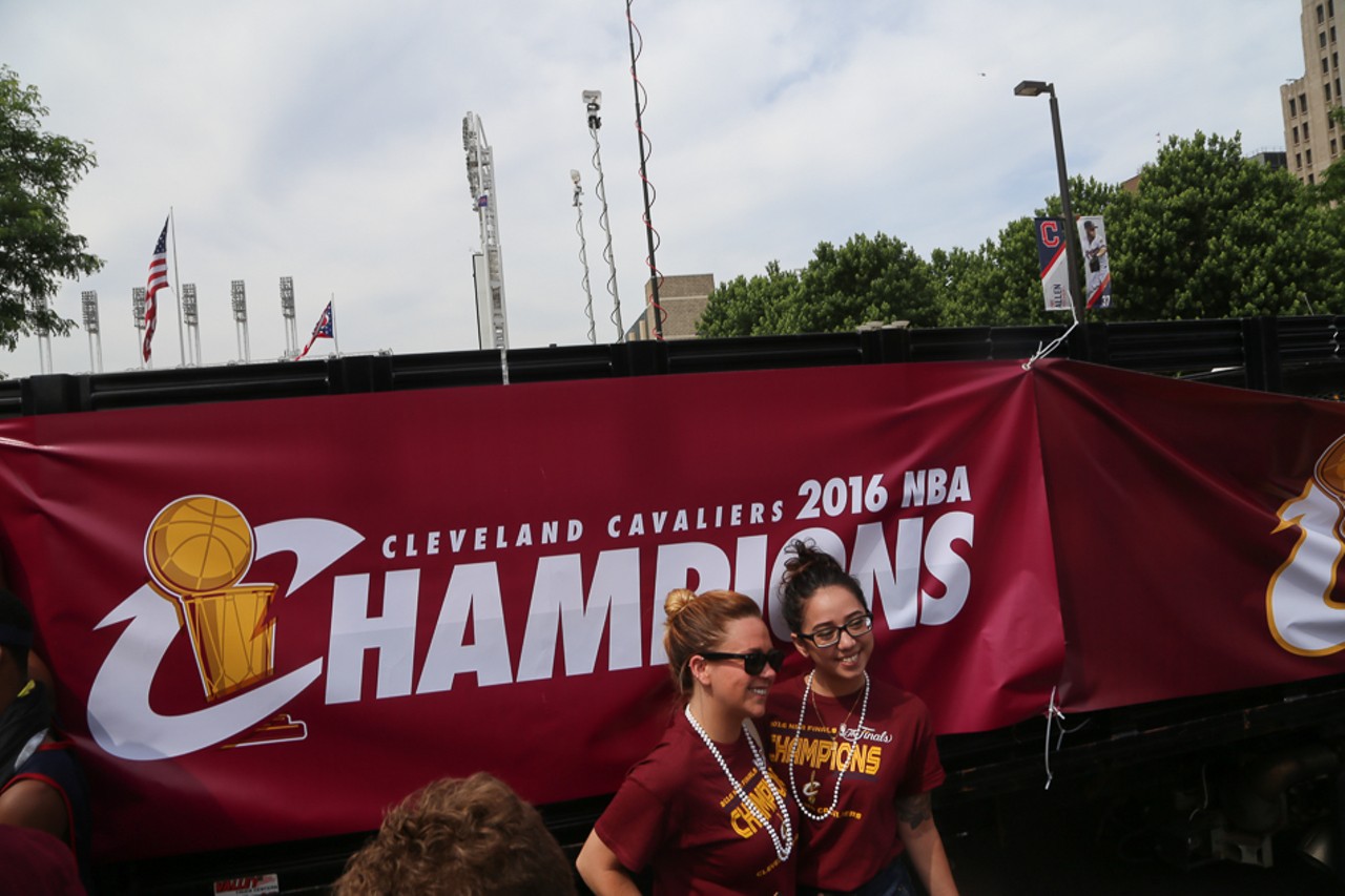 More Photos: Fans Celebrate Cavs' 2016 NBA Championship Win at Parade & Rally