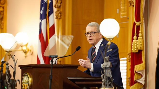 COLUMBUS, OH — JANUARY 31: Ohio Governor Mike DeWine gives the State of the State Address, January 31, 2023, in the House Chamber at the Statehouse in Columbus, Ohio.