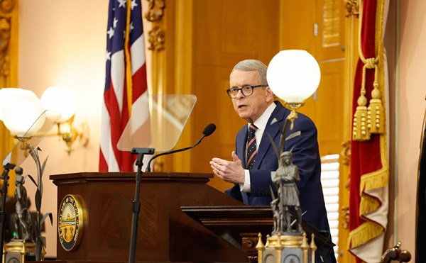 Ohio Gov. Mike DeWine gives the State of the State Address, Jan. 31, 2023, in the House Chamber at the Statehouse in Columbus, Ohio.