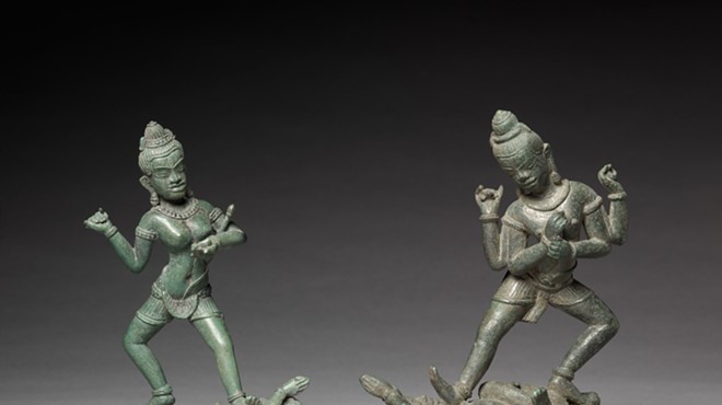 Shamvara and A Dakini, c. 1100. Cambodia, Angkor, 11th century. Bronze; overall: 14.8 cm (5 13/16 in.). The Cleveland Museum of Art, Leonard C. Hanna, Jr. Fund 1985.92