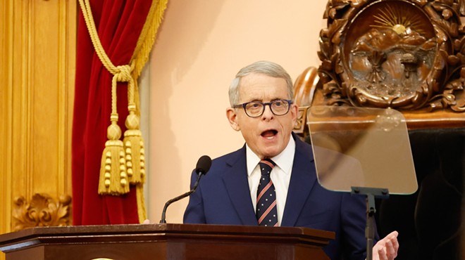 COLUMBUS, OH — JANUARY 31: Ohio Gov. Mike DeWine during the State of the State Address, Jan. 31, 2023, in the House Chamber at the Statehouse in Columbus, Ohio.
