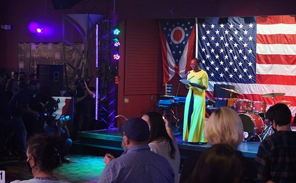 Nina Turner speaking at an election event