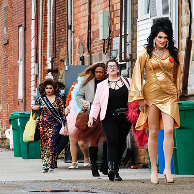 Drag performers in Chesterland before a story hour event that drew protests