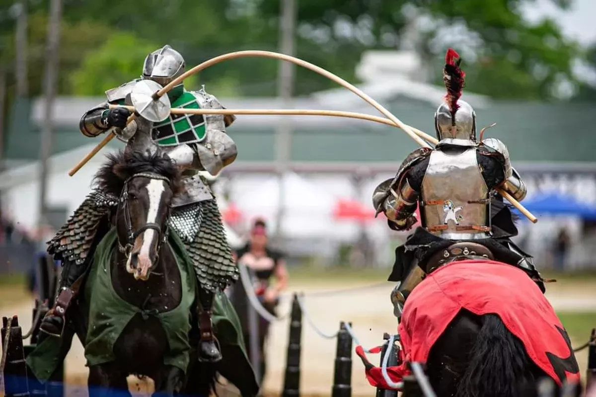 Knight of Valour Jousting Troup will be dueling all weekend